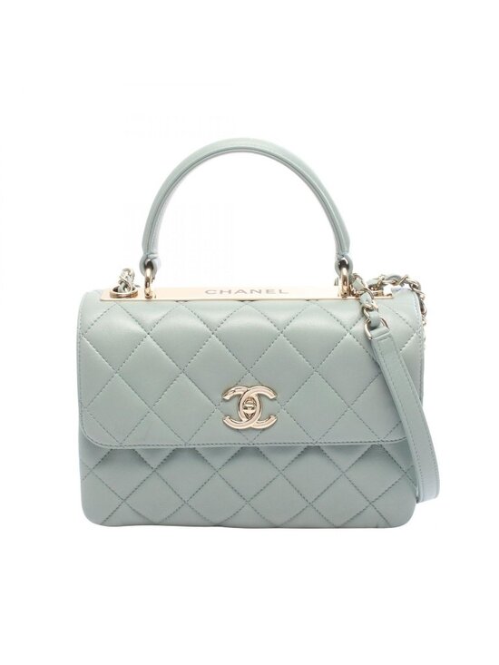 Chanel Handbags - Chanel Shoulder Bag Trendy CC Small Top Handle Flap 2-Way Sage Green Leather